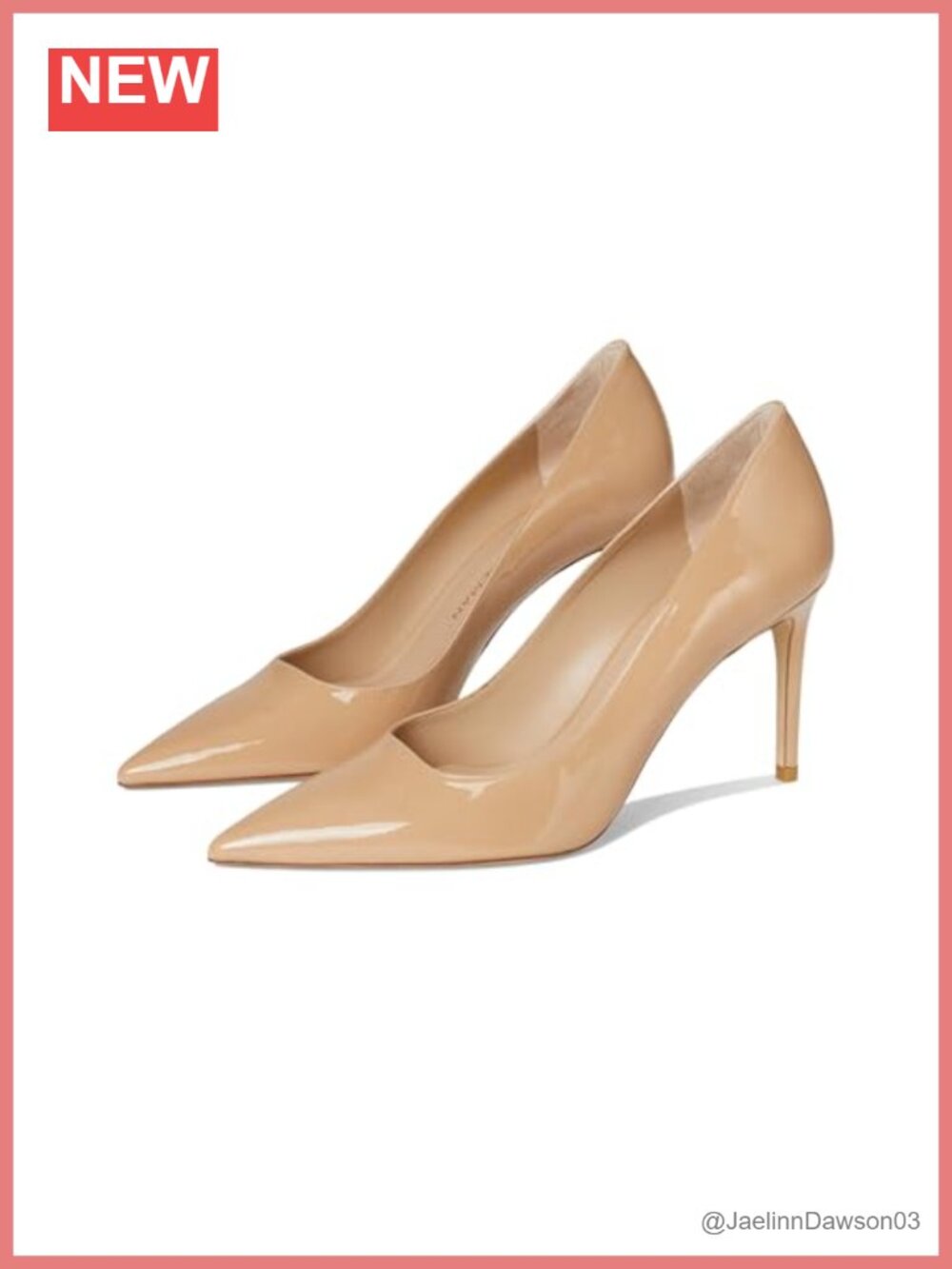 Stuart Weitzman PU-Coated Calf Leather Stiletto Heels Pointed Toe Pumps